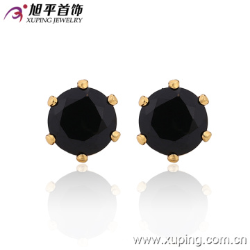 27632 Hot sale factory price simple design ladies jewelry cubic zircon prong set stud earrings